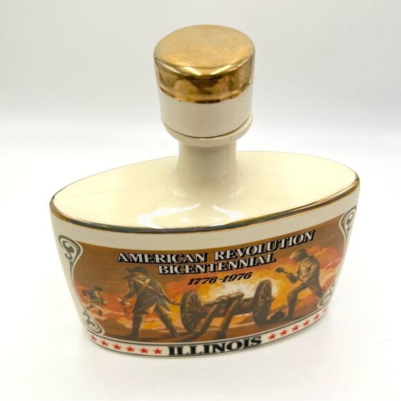 Early Times Bourbon American Revolution Bicentennial Ceramic Decanter Illinois - Picture 2 of 10